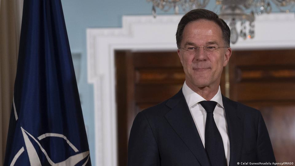 Mark Rutte, Generalsekretär der Nordatlantikpakt-Organisation NATO, im Außenministerium in Washington DC, USA, am 8. April 2026