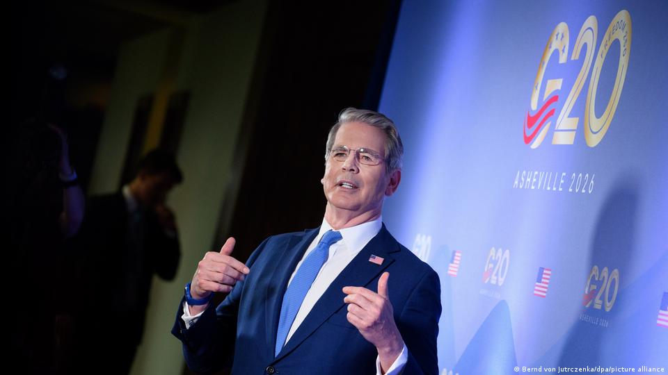 US-Finanzminister Scott Bessent beim G20-Treffen in Asheville, North Carolina. 31. August 2026.