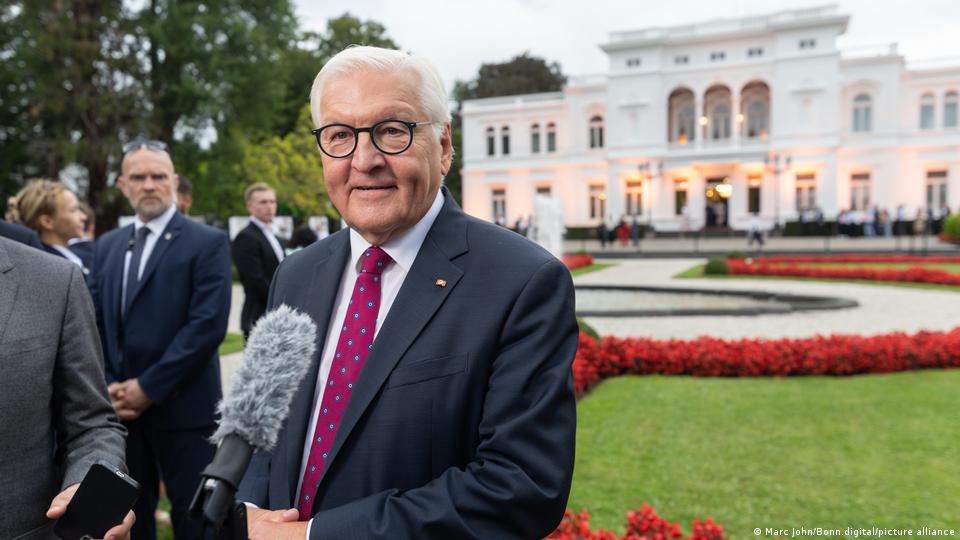 Präsident Frank-Walter Steinmeier hielt am 4. September 2026 eine Rede auf einem Gemeindefest in Bonn, Deutschland