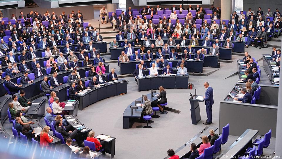 Ein Blick in den Bundestag während der Generaldebatte am Mittwoch 