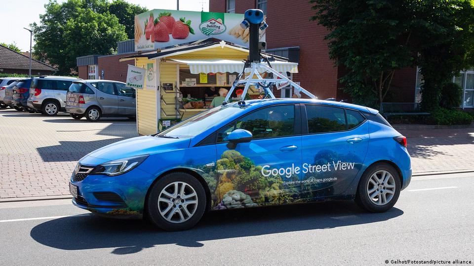 Ein Google Street View-Aufnahmefahrzeug, gesehen am 10. Juni 2021 in Hunteburg, Deutschland