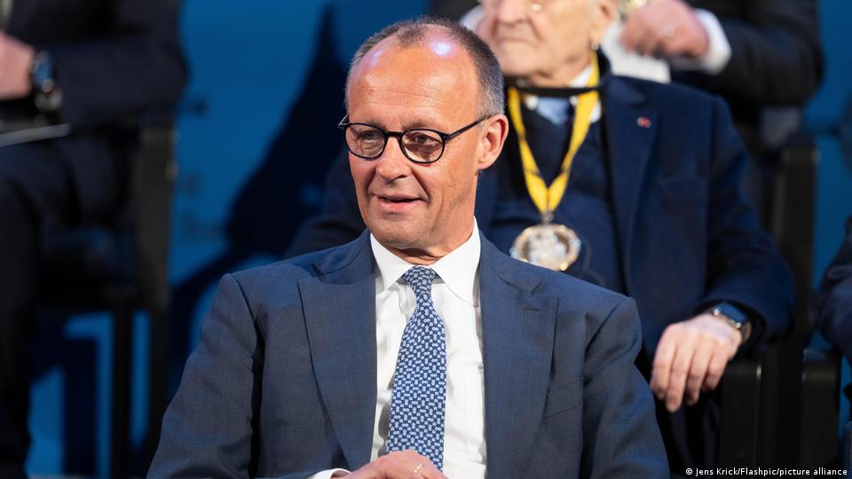 Bundeskanzler Friedrich Merz bei der Feierstunde zur Verleihung des Internationalen Karlspreises 2026 im Krönungssaal des Aachener Rathauses, Aachen, am 14. Mai 2026
