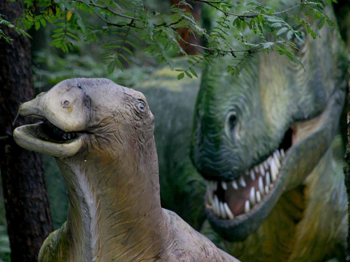 Nachbildungen im Dino-Park - Foto von Michael Weber