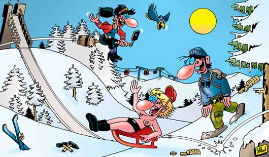 Cartoon - Der Harz ist nicht nur im Winter für Urlauber sehr schön