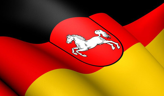 Deutschland Flagge Mit Pferd