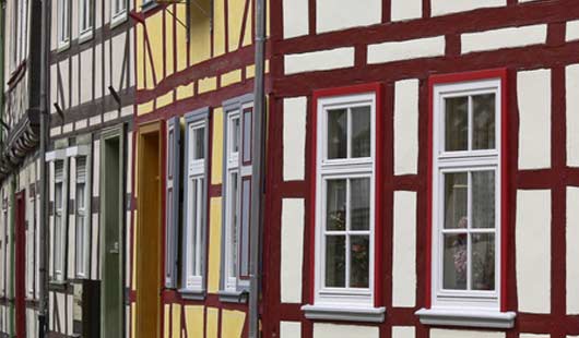 Sehenswert im Landkreis Göttingen sind die Fachwerkhäuser von Duderstadt