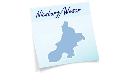 Landkreis Nienburg - Umrisskarte