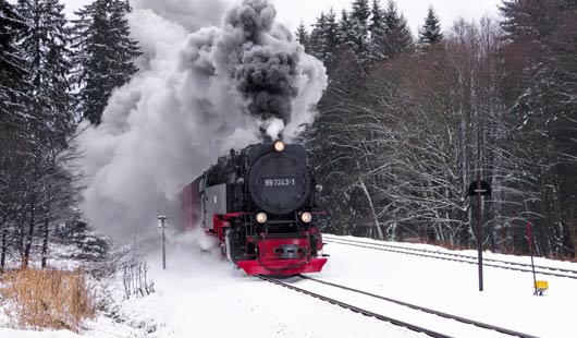 Winterurlaub im Harz - Brockenbahn